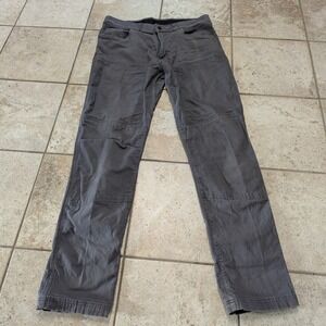 Origin USA Mens Canvas Straight Leg Double Knee Work Pants Blue-Gray 34x34